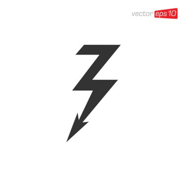 Elektrik Gök Gürültüsü Simgesi Tasarım Vektörü