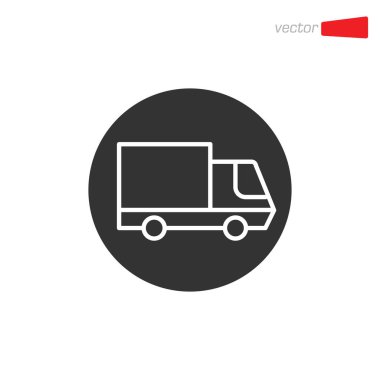 Kamyon Teslimat Simgesi Tasarım Vektörü