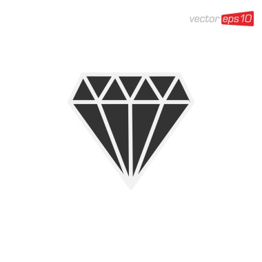 Elmas Mücevher Simgesi Tasarım Vektörü