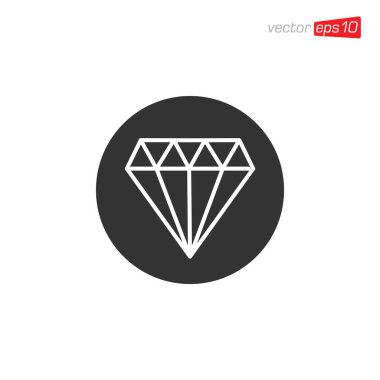 Elmas Mücevher Simgesi Tasarım Vektörü