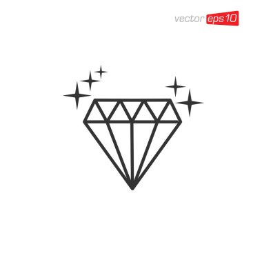Elmas Parıldayan Simge Tasarım Vektörü
