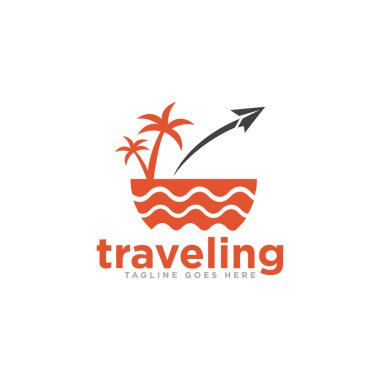 Seyahat Logosu Tasarım Vektörü