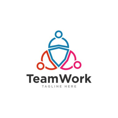 Topluluk Logosu Simgesi Tasarım Vektörü