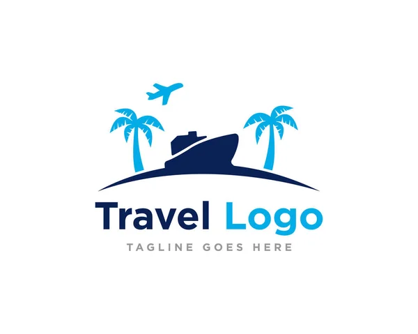 Logotipo Viagem Icon Design Vector — Vetor de Stock