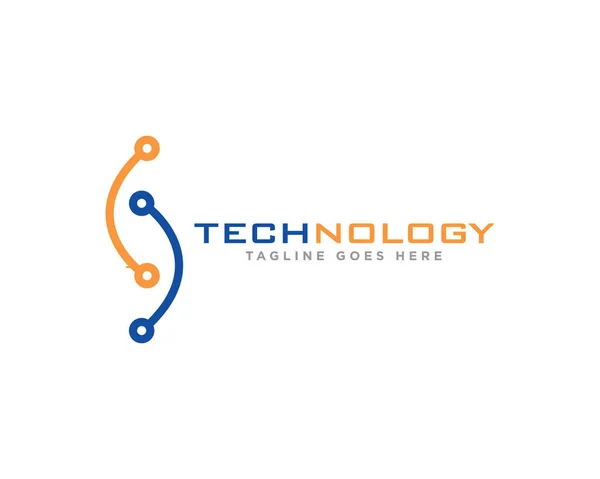 Technologie Logo Icône Design Vecteur — Image vectorielle