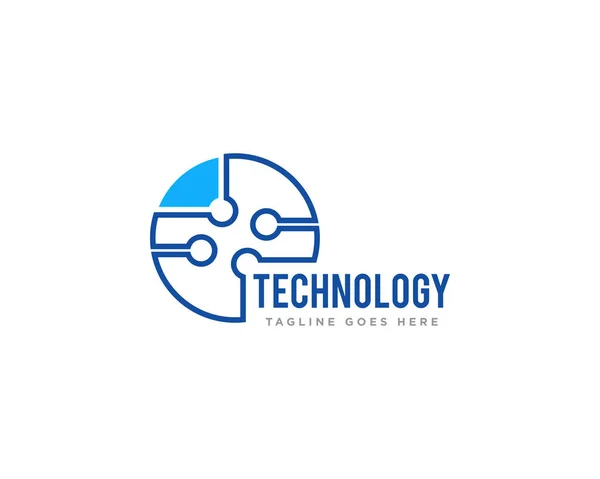 Technologie Logo Icoon Ontwerp Vector — Stockvector