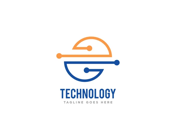 Technologie Logo Icône Design Vecteur — Image vectorielle