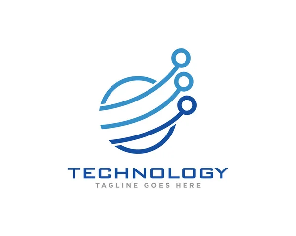 Logo Technologiczne Wektor Projektowania Ikon — Wektor stockowy