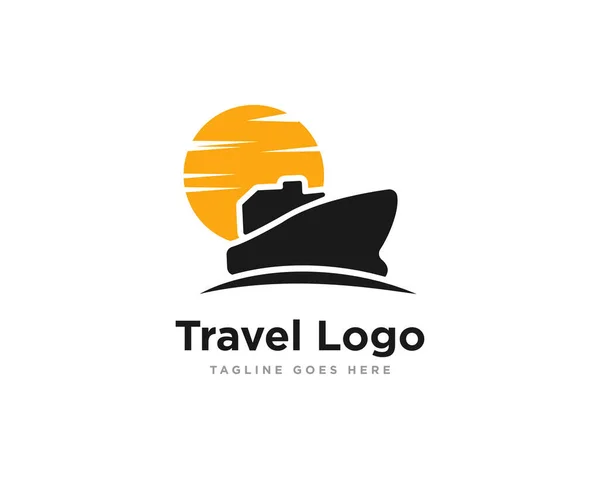 Logo Viaje Vector Diseño Iconos — Vector de stock