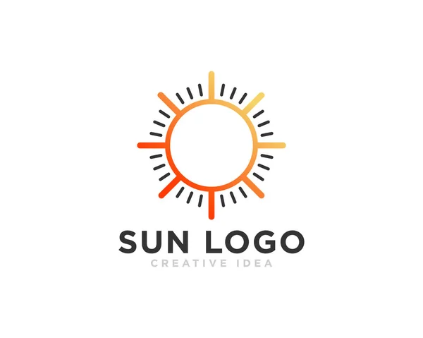 Vector Diseño Del Icono Del Logotipo Del Sol — Vector de stock