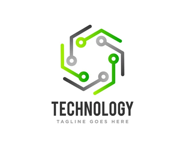 Technologie Logo Icône Design Vecteur — Image vectorielle