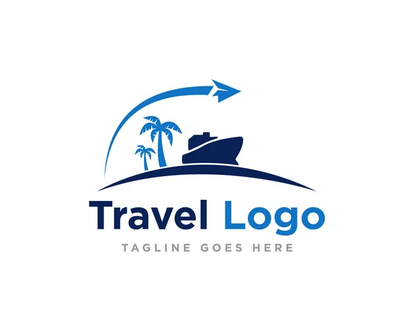 Logotipo Viagem Icon Design Vector — Vetor de Stock