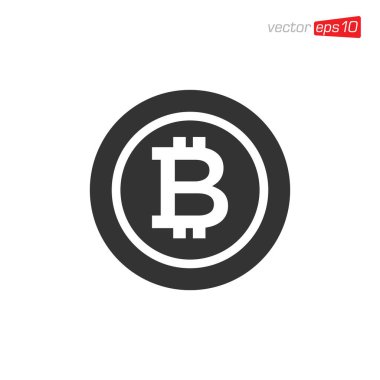 Bit Madeni Para Simgesi Tasarım Vektörü