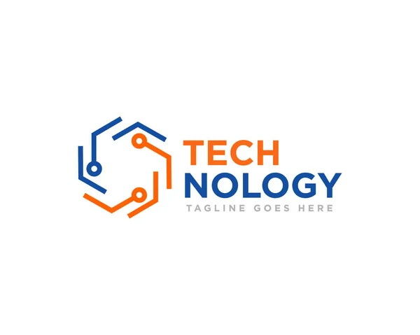 Technology Logo Icon Design Vector — Stock Vector