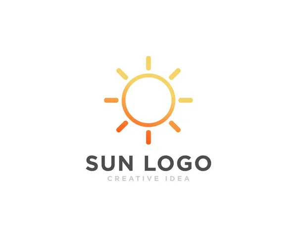 Sun Logo Icon Design Vektor — Stockvektor