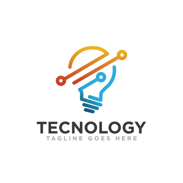 Technologie Logo Icoon Ontwerp Vector — Stockvector