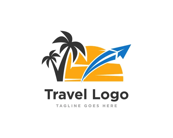 Logotipo Viagem Icon Design Vector — Vetor de Stock