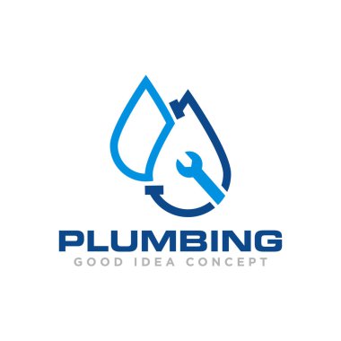 Tesisat Logosu Simgesi Tasarım Vektörü