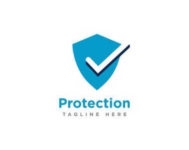 Kalkan Koruma Logosu Simgesi Tasarım Vektörü