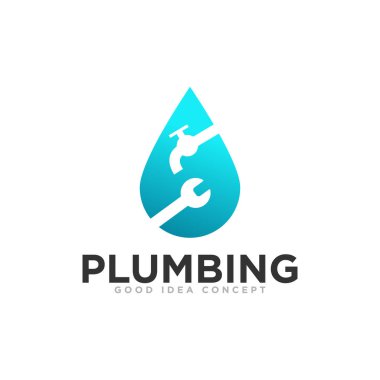 Tesisat Logosu Simgesi Tasarım Vektörü