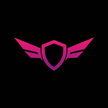 Kalkan Koruma Logosu Simgesi Tasarım Vektörü