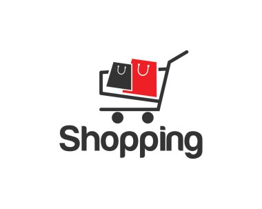 Alışveriş Arabası Logosu Tasarım Vektörü