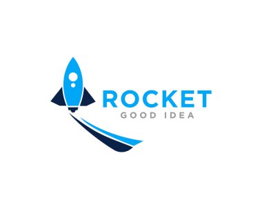 Roket Logo Simgesi Tasarım Vektörü
