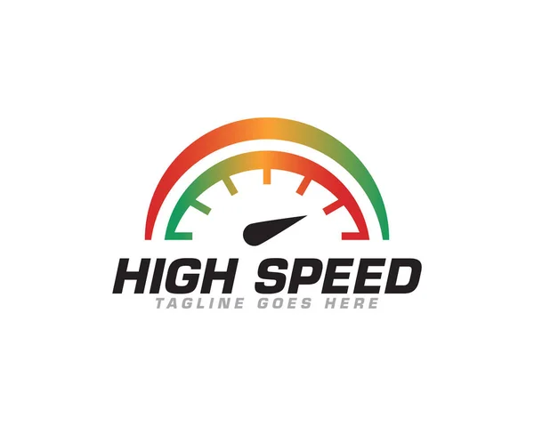 Speed Logo Ikon Tervezési Vektor — Stock Vector