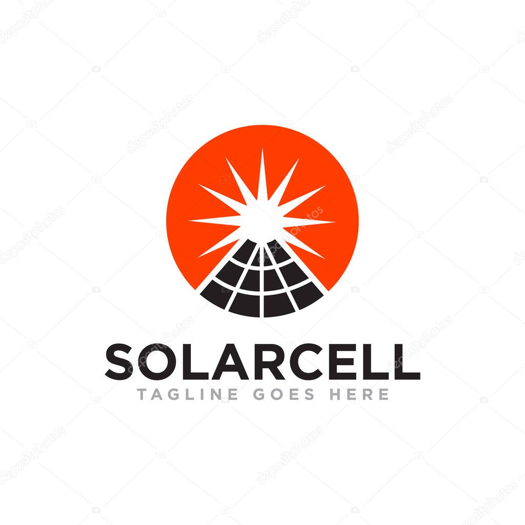 Solar Panel Logo Design Vector
