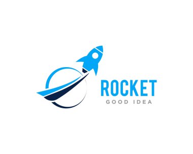 Roket Logo Simgesi Tasarım Vektörü