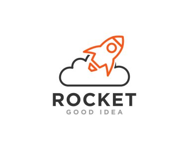 Roket Logo Simgesi Tasarım Vektörü