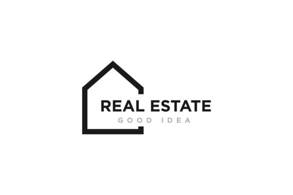 Вектор дизайна логотипа недвижимости