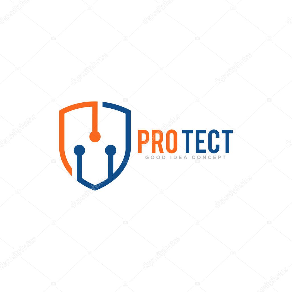 Shield Protection Logo Icon Design Vector
