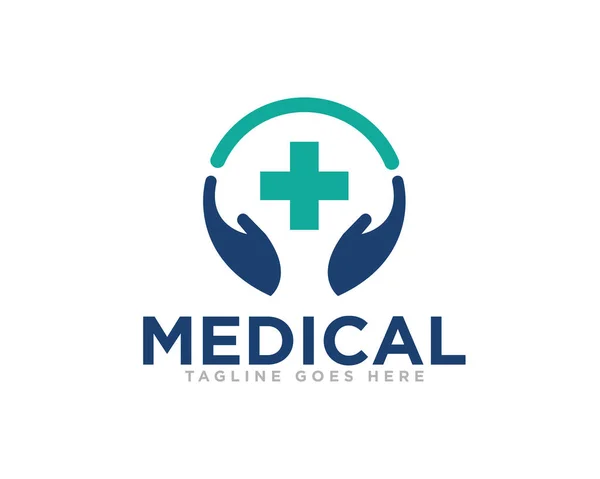 Logo Assistenza Medica Vettore Progettazione — Vettoriale Stock