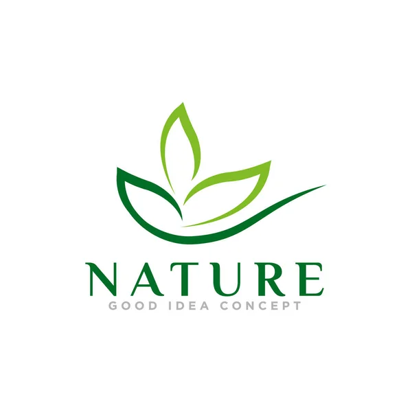 Blatt Natur Logo Design Vektor — Stockvektor