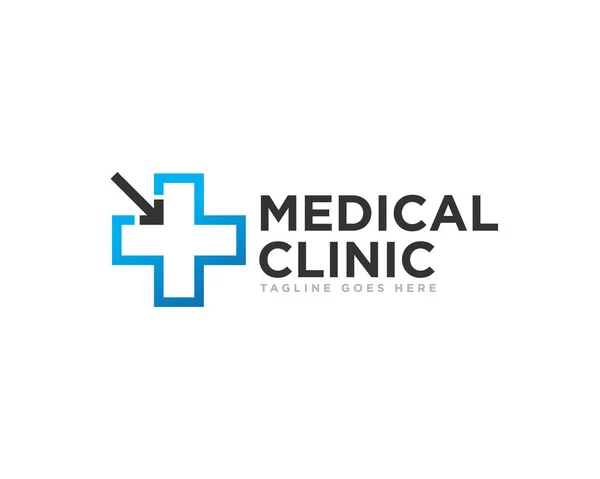 Vector Diseño Logotipo Atención Médica — Vector de stock