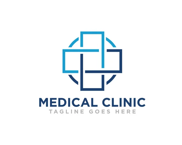 Vector Diseño Logotipo Atención Médica — Archivo Imágenes Vectoriales