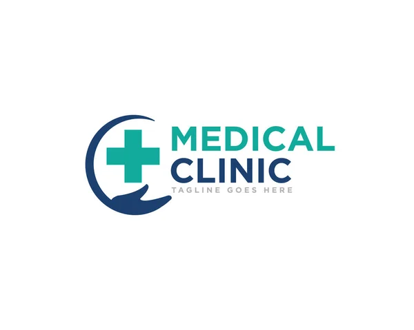 Cuidados Médicos Logo Design Vector —  Vetores de Stock