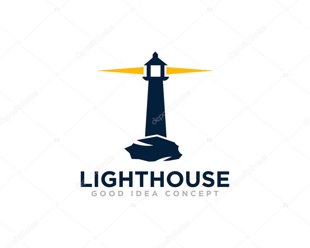 Lighthouse Logo Icon Design Illustration