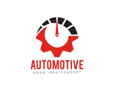 Otomotiv ve Mekanik Logo Simgesi Tasarım Vektörü