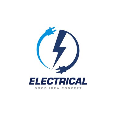 Elektriksel Logo Tasarım Vektörü