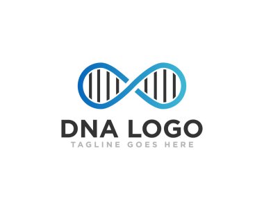 DNA Logo Simgesi Tasarım Vektörü