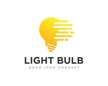 Ampul Logosu Simgesi Tasarım Vektörü