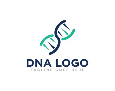 DNA Logo Simgesi Tasarım Vektörü