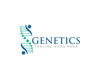 DNA Logo Simgesi Tasarım Vektörü