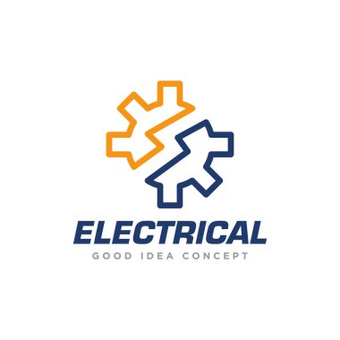 Elektriksel Logo Tasarım Vektörü