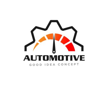 Otomotiv ve Mekanik Logo Simgesi Tasarım Vektörü