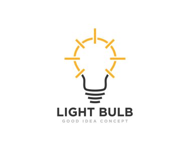 Ampul Logosu Simgesi Tasarım Vektörü