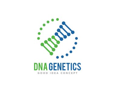 DNA Logo Simgesi Tasarım Vektörü