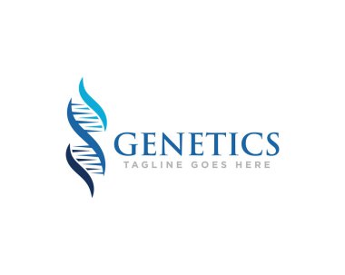 DNA Logo Simgesi Tasarım Vektörü